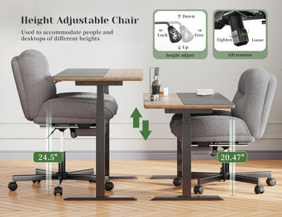 Cross Legged Office Chair with Foot Rest, 6.3