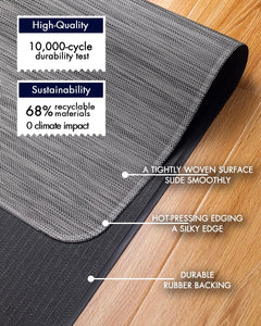 Office Chair Mat for Hardwood Floor Under Desk Computer Rolling Chair Mat for Wood/Tile Floor Non-Slip Heavy Duty Desk Rug PVC Plastic Hard Floor Protector 36