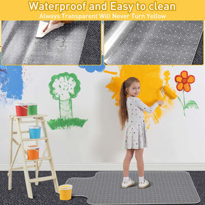 Heavy Duty Office Chair Mat for Carpet Floors & Desk Mat for Carpeted Floors - Clear Floor Protector with Extended Lip | Slip-Resistant, Easy Glide 36