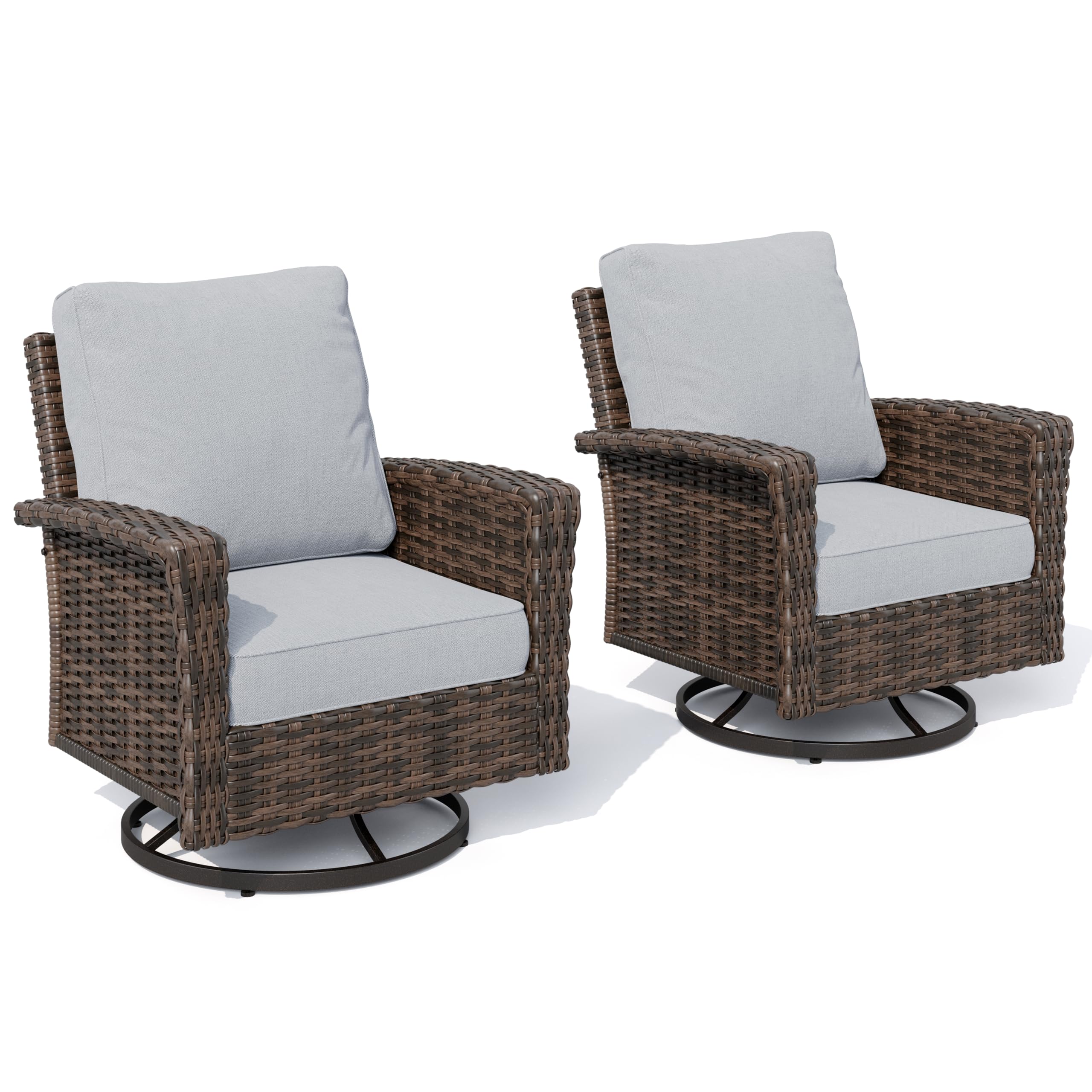 High Back Outdoor Swivel Chairs with 5.5
