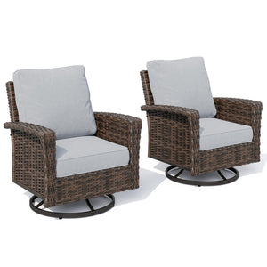High Back Outdoor Swivel Chairs with 5.5