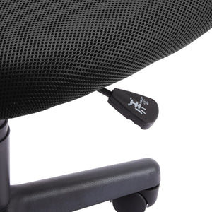 Low Back Office Chair, Breathable Mesh, Height Adjustable, Padded Seat, Rolling Wheels, Swivel, Back Support, Sturdy, 21.25