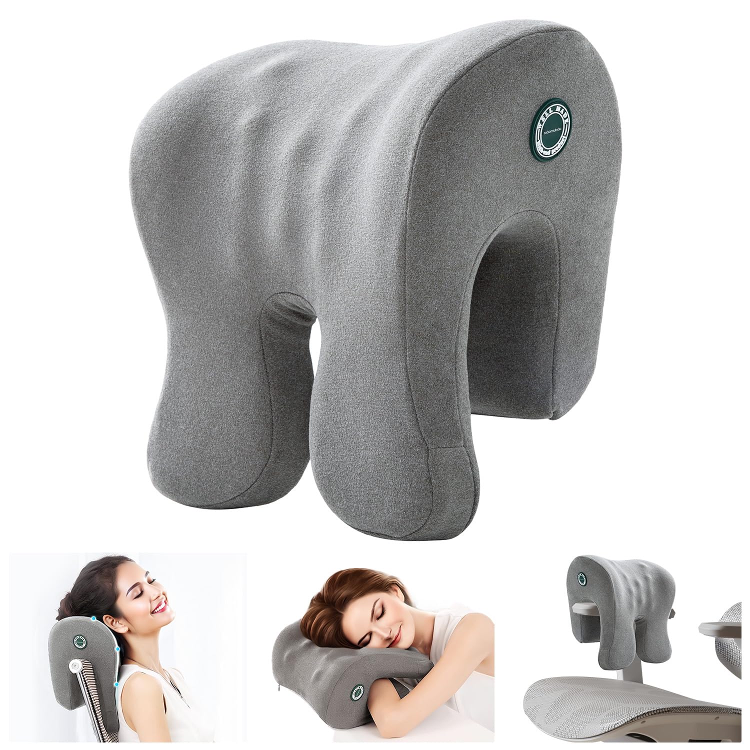 Headrest Office Chair Neck Pillow Ergonomic Memory Foam Desk Pillow for Napping - Multifunctional Comfort for Adult Workstations,Neck Support Pillow Chair for Car, Office, Gaming