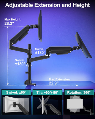 Dual Monitor Arm for Max 49