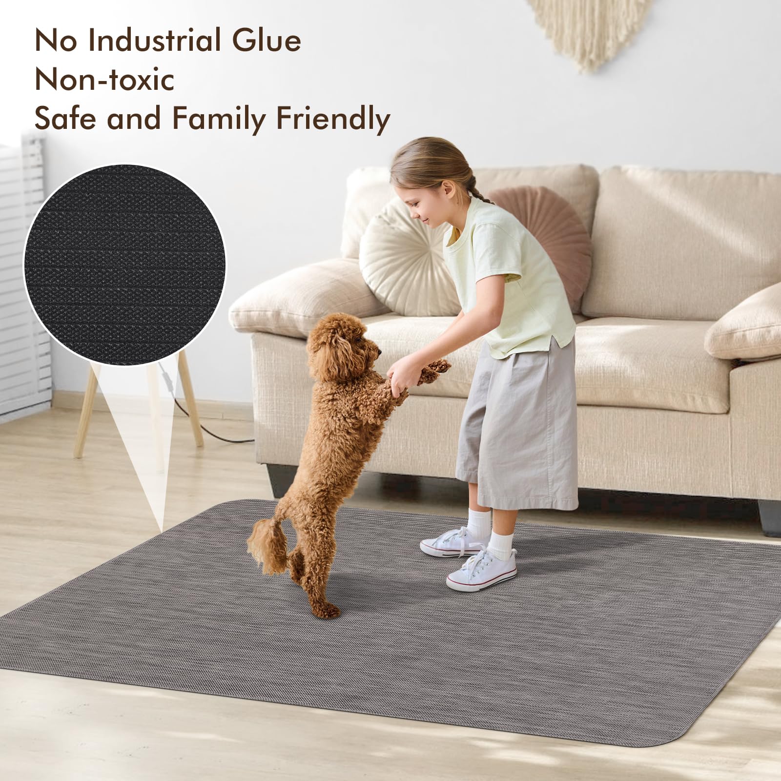 Office Chair Mat for Hardwood Floor, 36" x 48" Desk Computer Chair Mat for Hard Wood and Tile Floor, Large Anti-Slip Hard Floor Protector Rolling Chair Mat, PVC Mat Desk Rug for Office Home