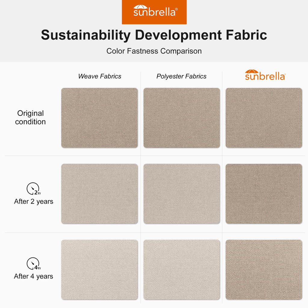 10 Feet Double Top Deluxe Wood Pattern Square Patio Umbrella Offset Hanging Umbrella Cantilever UmbrellaOutdoor Market Umbrella Garden Umbrella, Heather Beige