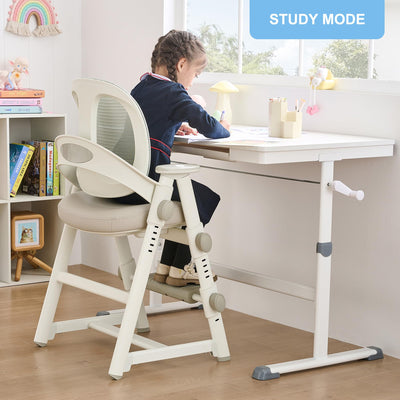 Ergonomic Kids' Study Chair, Height Adjustable Kids Desk Chair for Boys Girls,Comfortable for Teenagers Playing, Drawing, Ideal Gift for Children,Students（Grey）