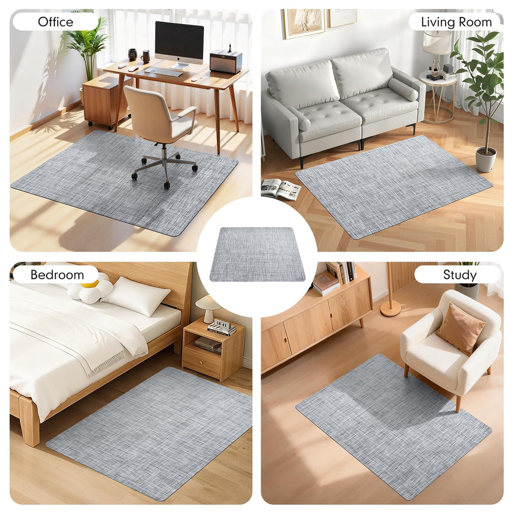 Office Chair Mat,40"x55" Anti-Slip Waterproof Hardwood Floor Chair Mat,Heavy Duty Floor Protector Rolling Chairs for Home Office(Grey)