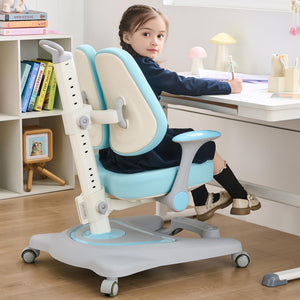 Kids Desk Chair,Ergonomic Chair: Height-Adjustable, Double Back Support – Multifunctional for Study/Work/Dining | Ideal for Kids, Petite Adults – Ultra-Comfy (Bedrooms, Schools, Offices)(Blue)