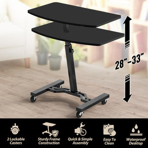 Mobile Height Adjustable Laptop Rolling Cart with Height Adjustment from 28