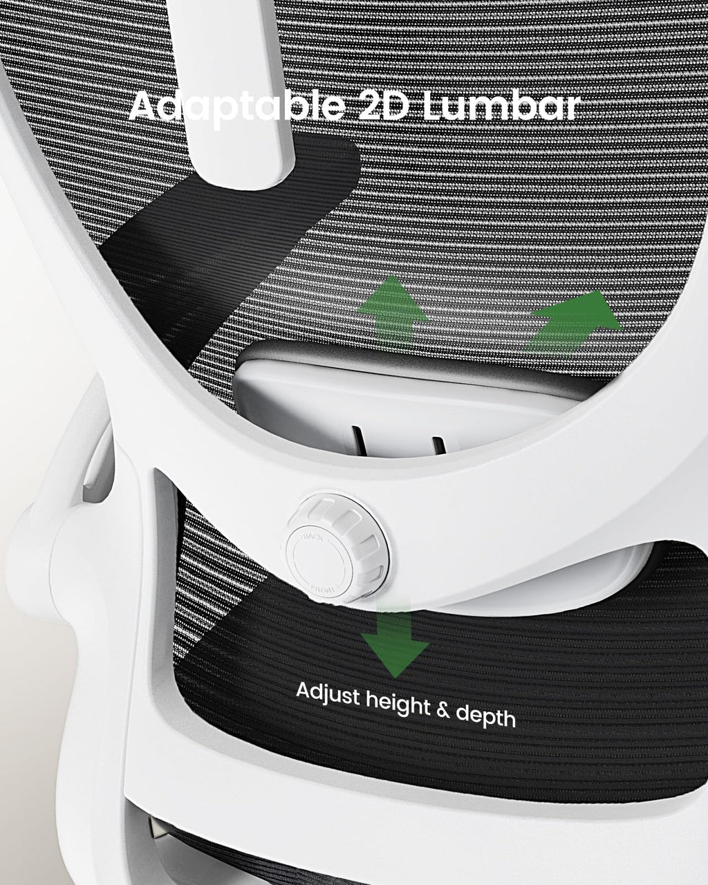 Ergonomic Office Chair: Office Desk Chair with High Back Mesh and Adjustable Lumbar Support Rolling Work Swivel Task Chairs with Wheel 3D Armrests and Headrest
