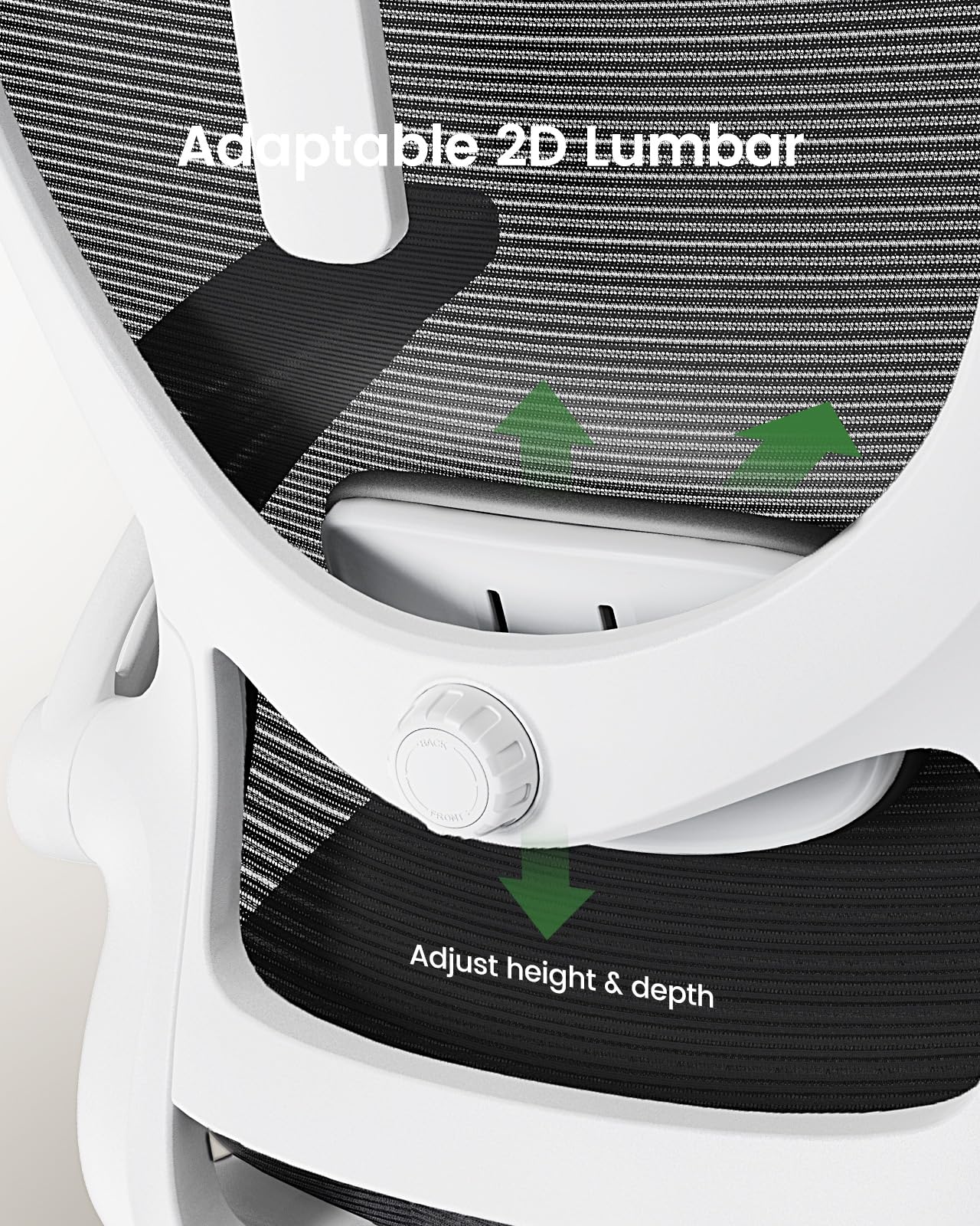 Ergonomic Office Chair: Office Desk Chair with High Back Mesh and Adjustable Lumbar Support Rolling Work Swivel Task Chairs with Wheel 3D Armrests and Headrest