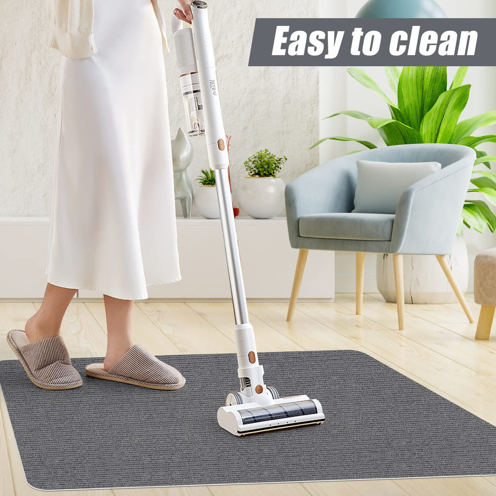 Office Chair Mat for Hardwood Floor,Office Computer Gaming Chair Mat for Tile Floor,Large Floor Protector Rug,Anti-Slip,Easy to Clean,Grey(48"x55")