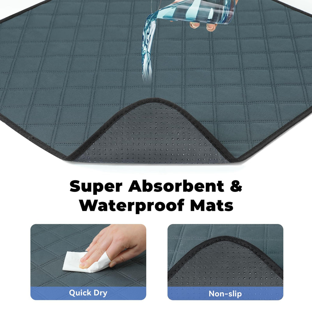 Medium Dog Cat Playpen, Puppy Pet Playpen Indoor for Small Dog Crate Tent Cage Outdoor, Portable Pop Up Dogs Enclosure Kennel with Carrying Case for Dogs/Cats/Rabbits (Grey with Pad, Medium)