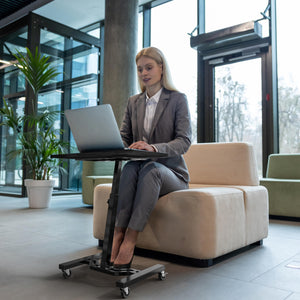 Mobile Height Adjustable Laptop Rolling Cart with Height Adjustment from 28