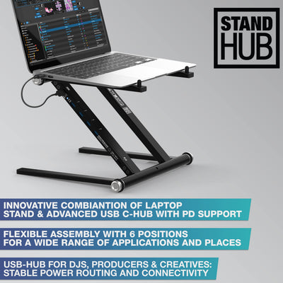 Advanced Laptop Stand with USB-C PD Hub (AMS, black (AMS-STAND-HUB)