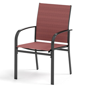Outdoor Dining Set 5 Piece Patio Furniture Set, 4 x Textilene Dining Chair, 37
