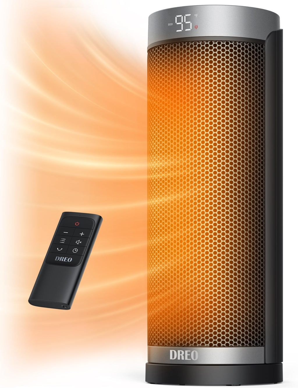 Space Heater, 1500W PTC Ceramic Heaters for Indoor Use with Remote, 70° Oscillation, 1-12H Timer, Electric Heaters with Thermostat, Fast and Safe Portable Heater for Office, Bedroom, Large Room