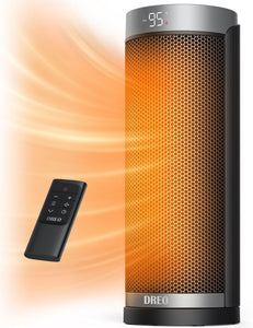 Space Heater, 1500W PTC Ceramic Heaters for Indoor Use with Remote, 70° Oscillation, 1-12H Timer, Electric Heaters with Thermostat, Fast and Safe Portable Heater for Office, Bedroom, Large Room