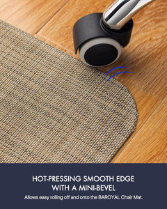 Office Chair Mat for Hardwood Floor Under Desk Computer Rolling Chair Mat for Wood/Tile Floor Non-Slip Heavy Duty Desk Rug PVC Plastic Hard Floor Protector 36