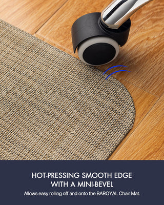Office Chair Mat for Hardwood Floor Under Desk Computer Rolling Chair Mat for Wood/Tile Floor Non-Slip Heavy Duty Desk Rug PVC Plastic Hard Floor Protector 36