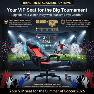 Gaming Chairs for Adults, Computer Chair with Footrest, High Back, Big and Tall Gamer Chair‘s with Massage Lumbar Support, 360° Swivel Height Adjustable Computer Chaires, Dark Red