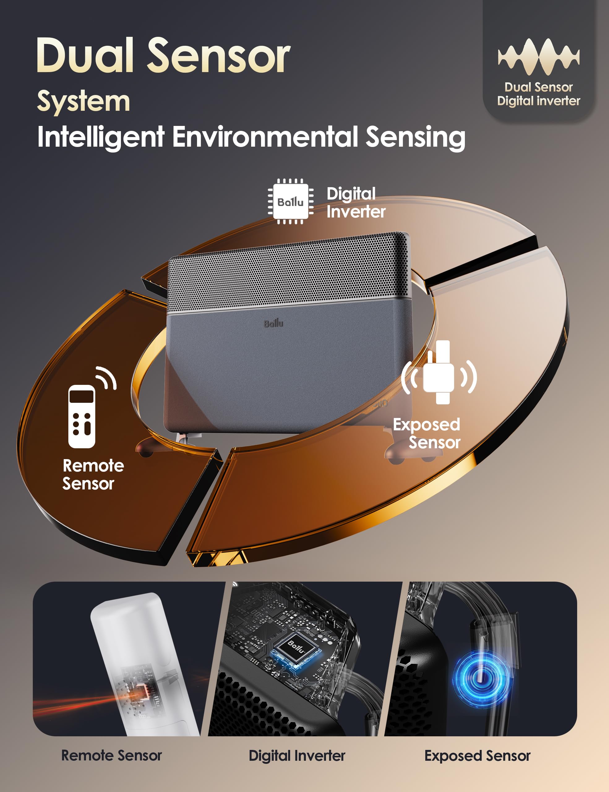 Convection Panel Space Heater for Large Room,Smart Quiet Heater with Programmable Thermostat,WiFi App Control,