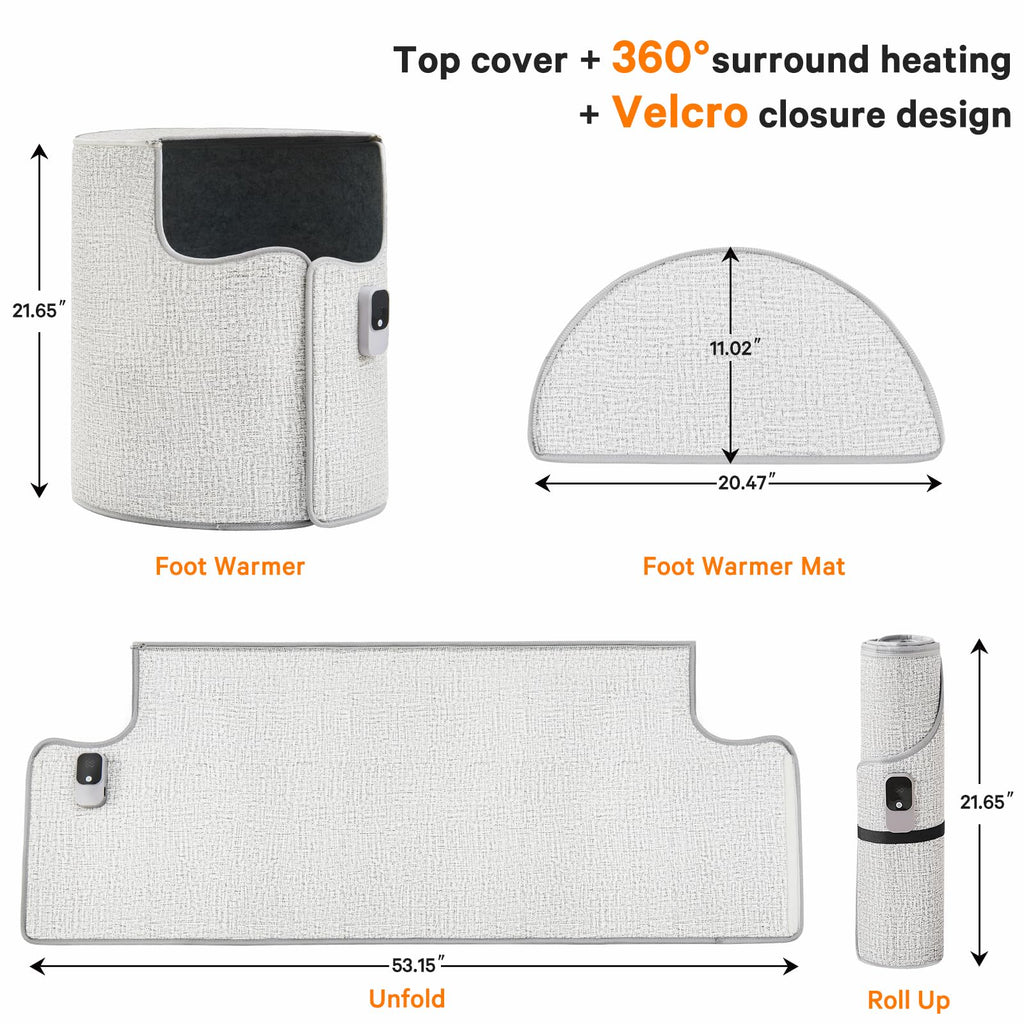 Under Desk Heater & Space Heater for Indoor Use,Leg Foot Feet Warmer For Office Home Quiet, Small Portable Personal Office Heater Accessories,Essentials Supplies For Women Men Gifts Large