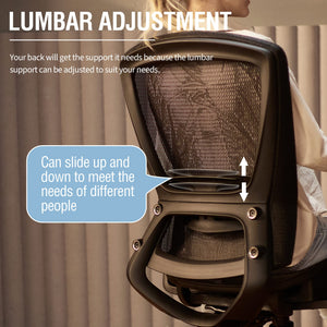 Ergonomic Office Chair | Black Mesh Computer Desk Chair with Lumbar Support & Adjustable Height