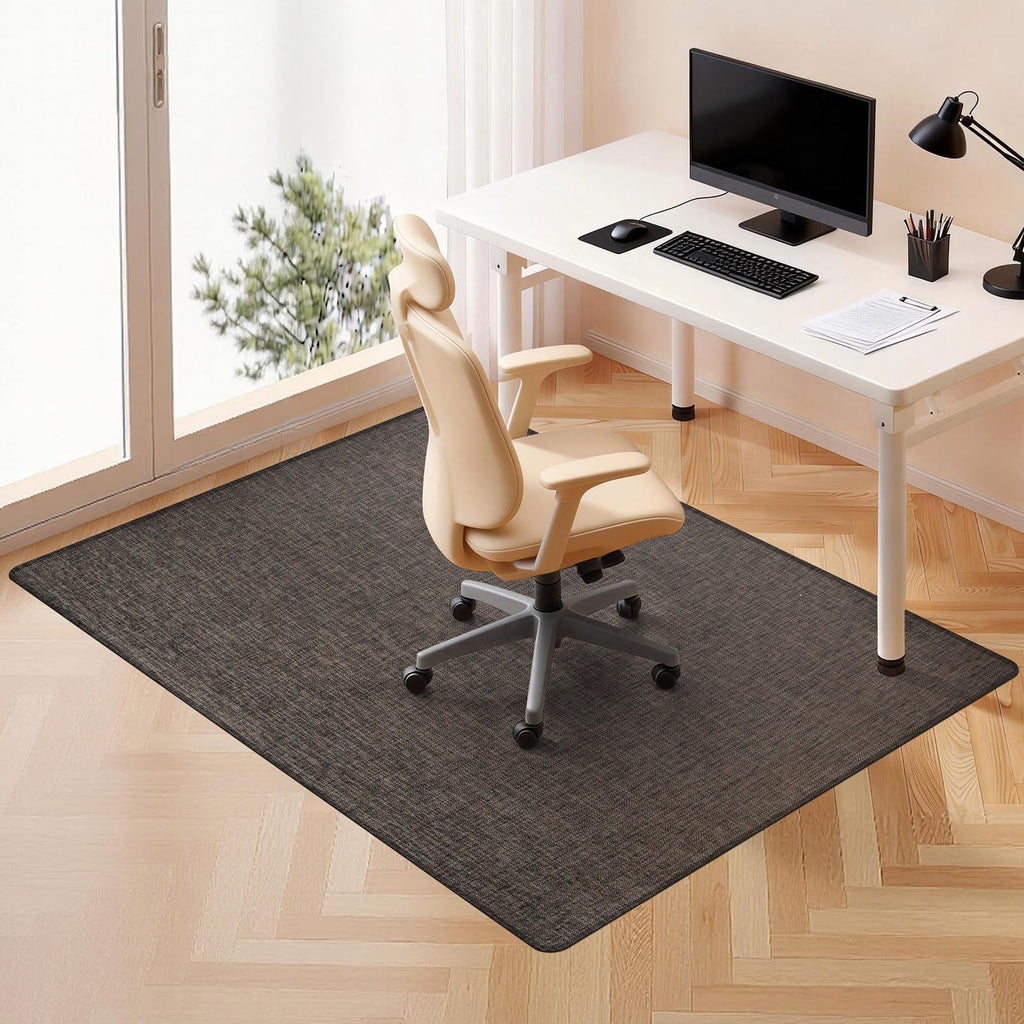 Office Chair Mat,40"x55" Anti-Slip Waterproof Hardwood Floor Chair Mat,Heavy Duty Floor Protector Rolling Chairs for Home Office(Coffee)