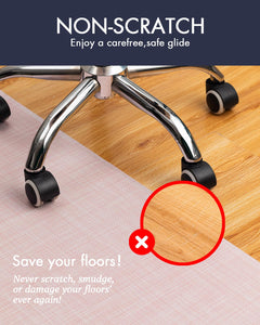 Office Chair Mat for Hardwood Floor Under Desk Computer Rolling Chair Mat for Wood/Tile Floor Non-Slip Heavy Duty Desk Rug PVC Plastic Hard Floor Protector 36