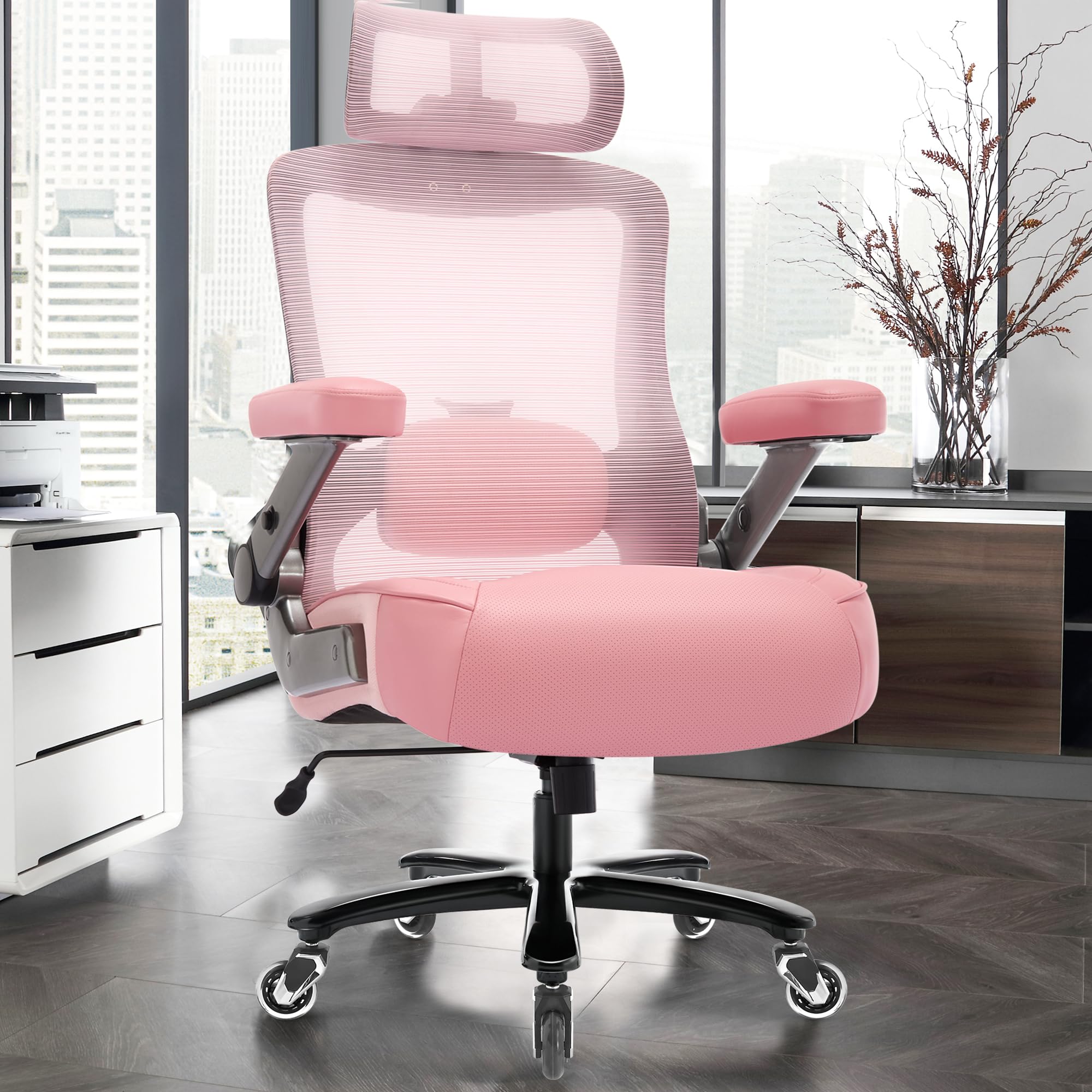 Big and Tall Office Chair 600lbs, Heavy Duty Executive Computer Desk Chair