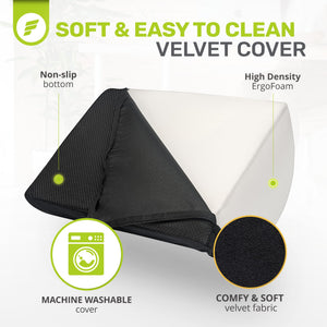 Foot Rest for Under Desk at Work with Warm Feet Pocket - Chiropractor-Endorsed Foot Rest Warmer, High-Density Foam, Velvet