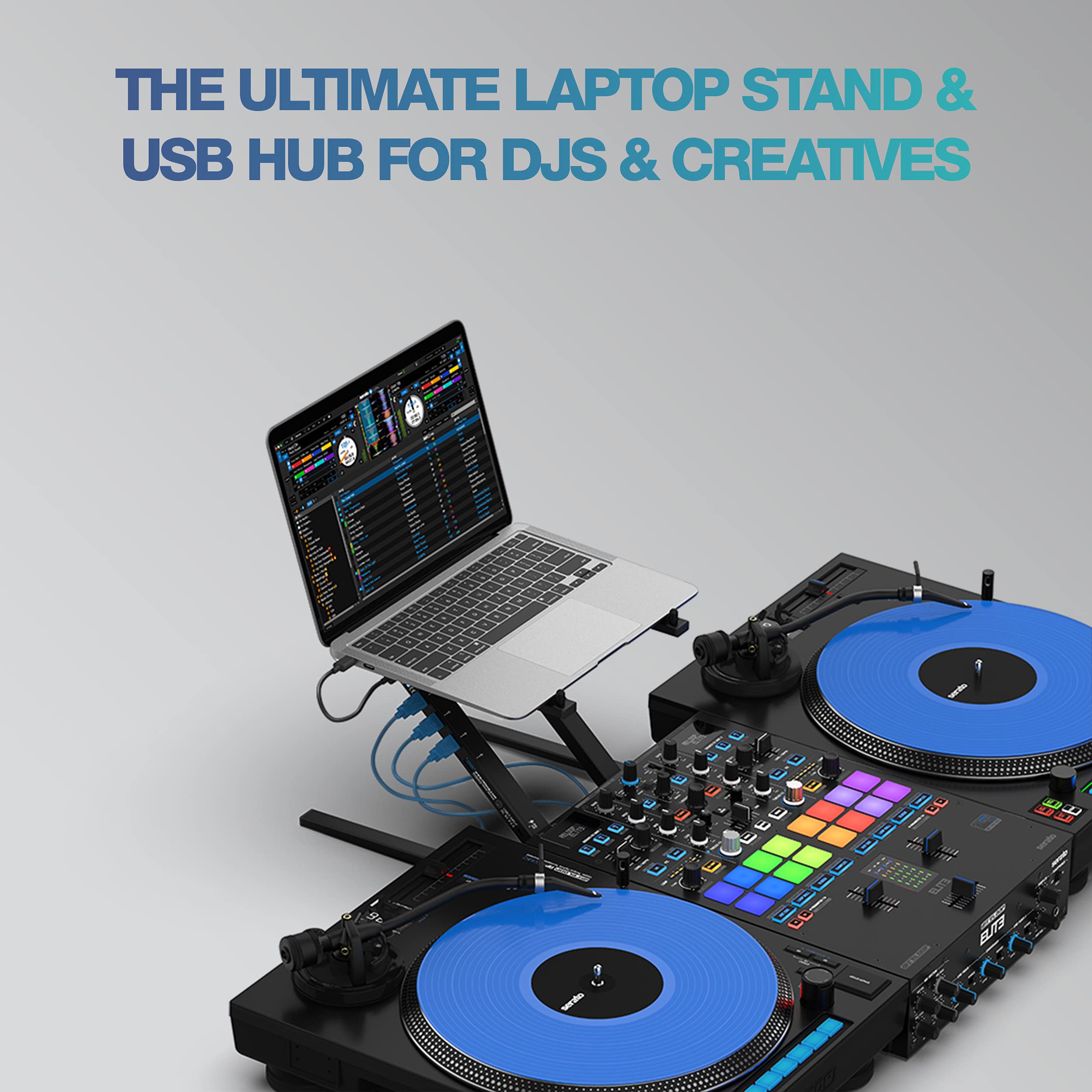 Advanced Laptop Stand with USB-C PD Hub (AMS, black (AMS-STAND-HUB)