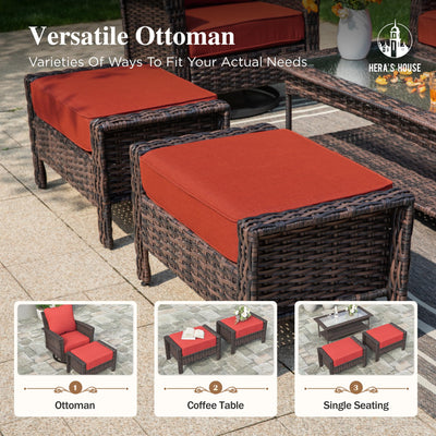 High Back Swivel Patio Furniture Set with 5.5