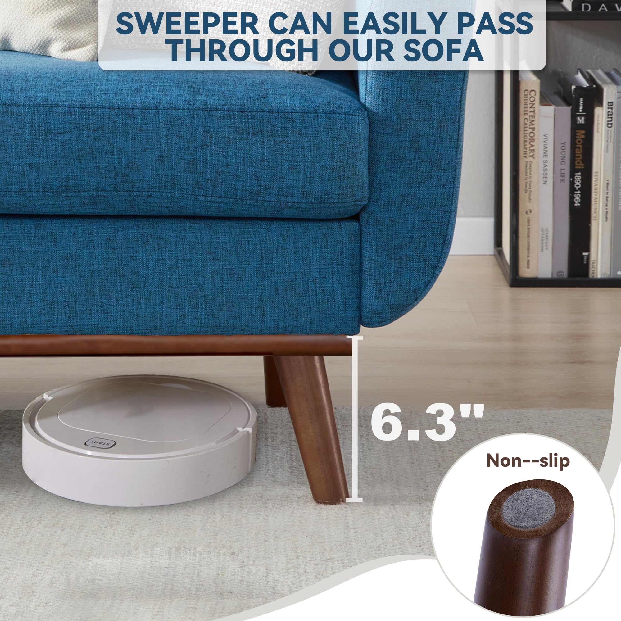 77.2" W Loveseat Sofa, Mid Century Modern Decor Love Seat Couches for Living Room, Button Tufted Upholstered Furniture, Solid & Easy to Install Small Couch for Bedroom Office Apartment, Blue