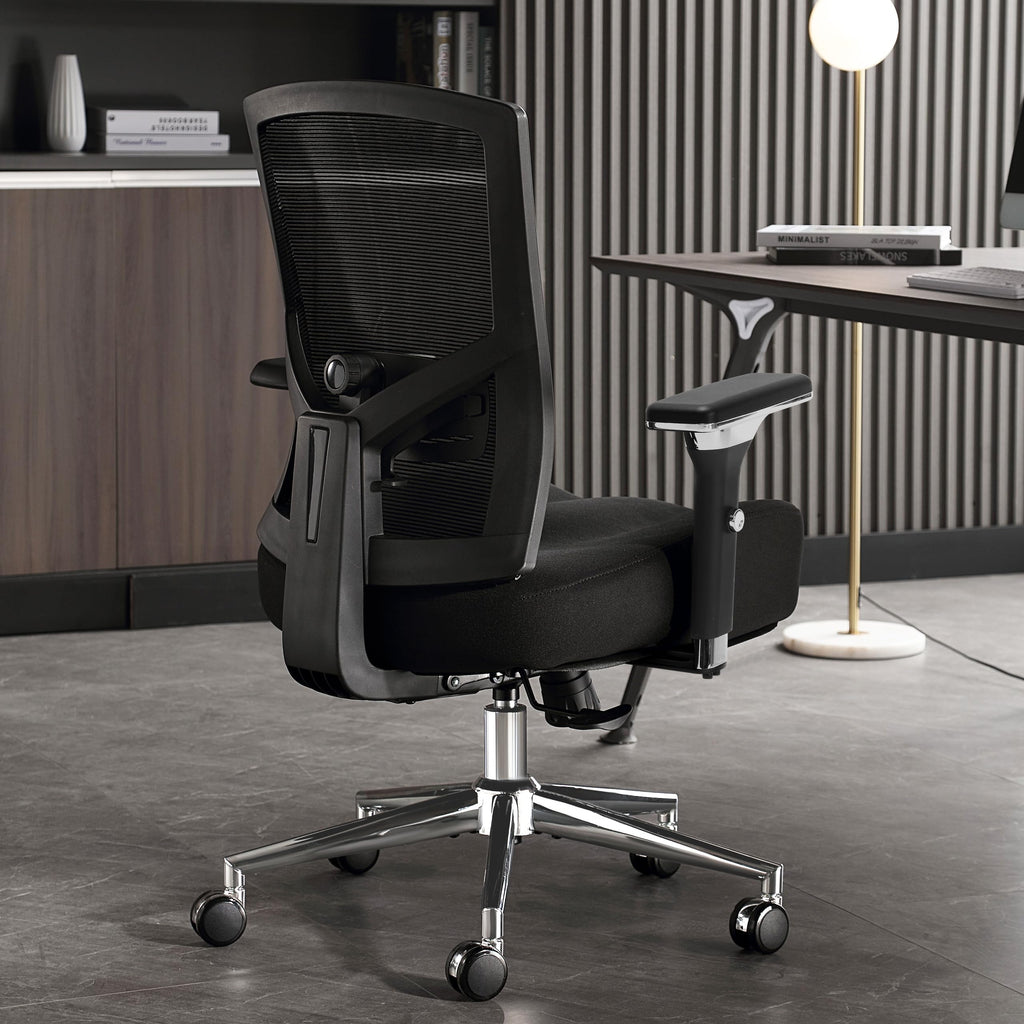 Big and Tall Office Chair 700lbs with Ergonomic W Wide Thick Seat Cushion, Oversized Mesh Desk Chair with Adjustable Lumbar Support, Computer Chair with Upgraded 4D Armrests
