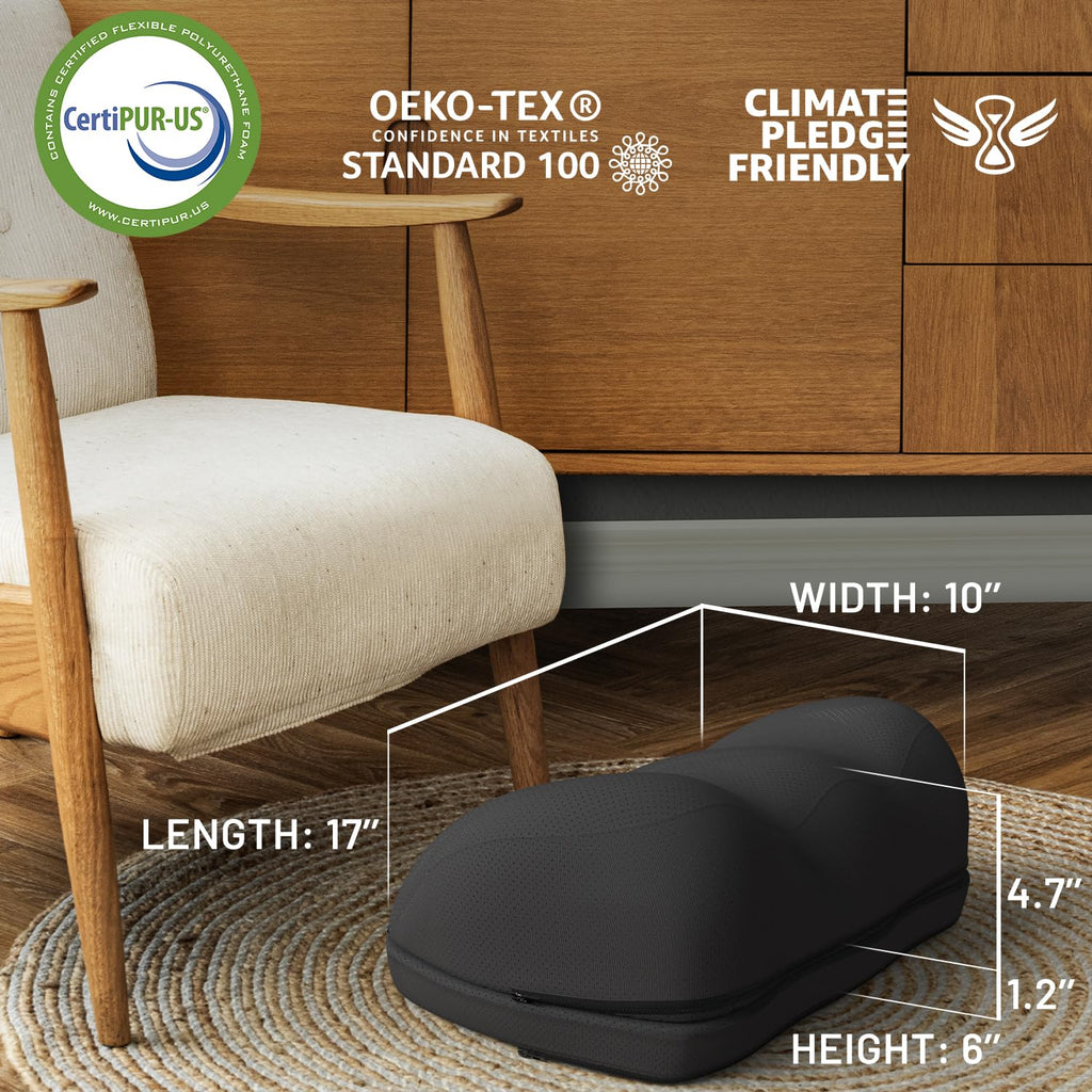 Adjustable Cloud Foot Rest for Under Desk at Work with Pressure Point Nodes - Comfortable Memory Foam Office Foot Stool & Desk Pillow, Gaming & Home Accessories