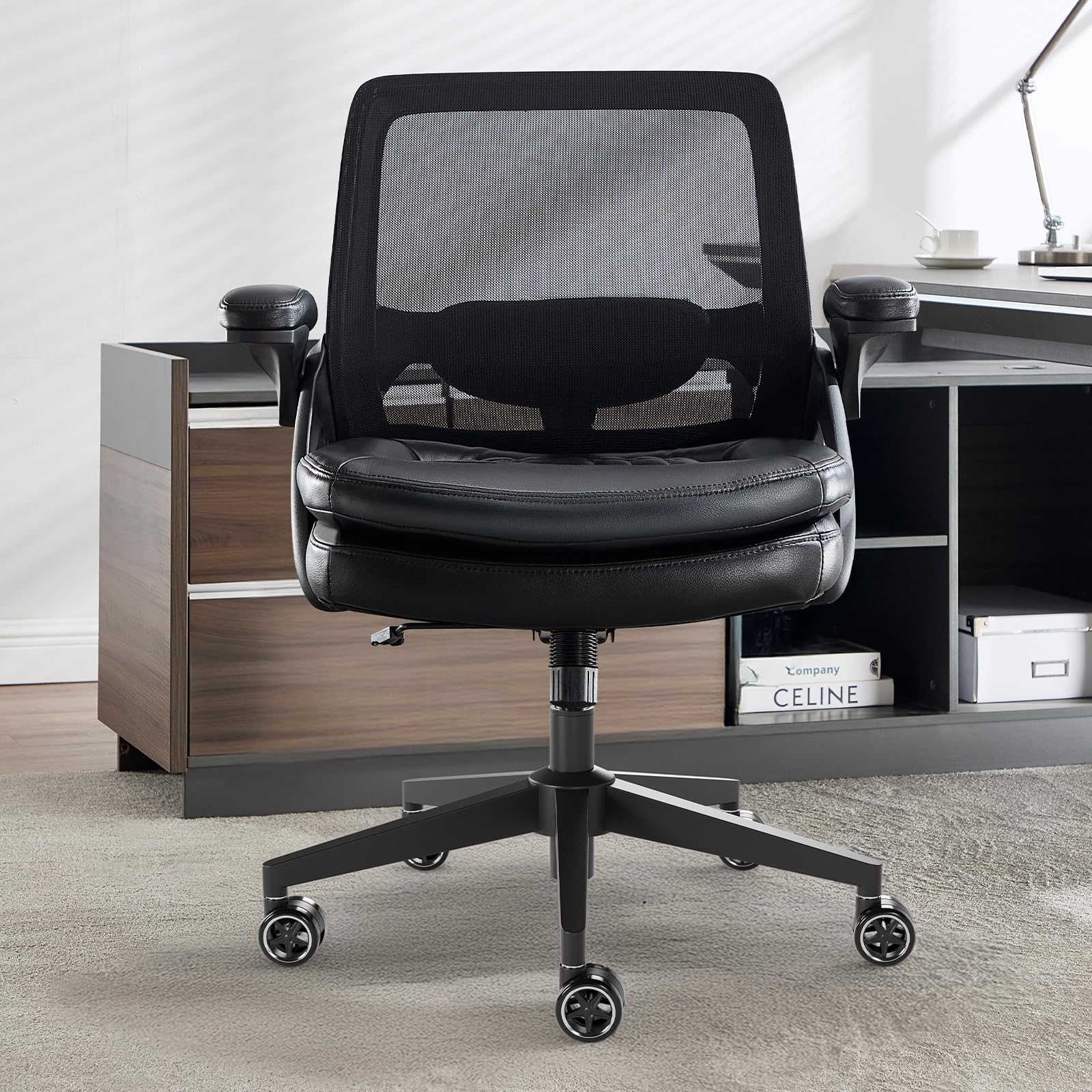 Big and Tall Office Chair, 500lbs Heavy Duty Ergonomic Mesh, Black