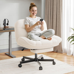 Cross Legged Office Chair with Foot Rest, 6.3