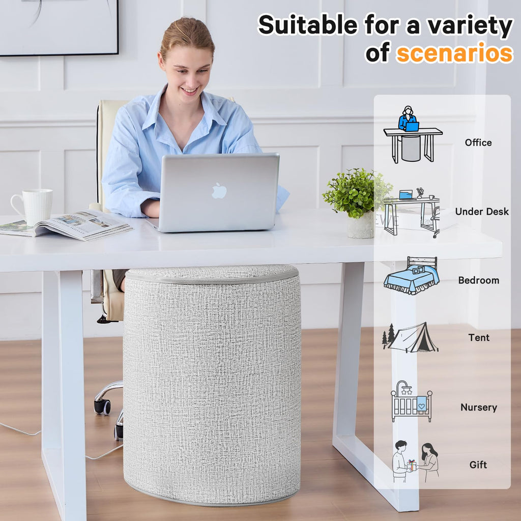 Under Desk Heater & Space Heater for Indoor Use,Leg Foot Feet Warmer For Office Home Quiet, Small Portable Personal Office Heater Accessories,Essentials Supplies For Women Men Gifts Large