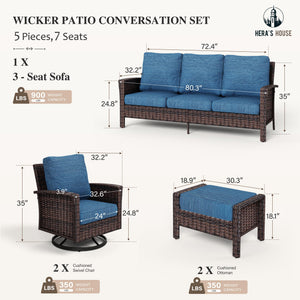 Wicker Patio Furniture Set, 35