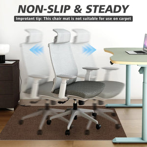 Office Chair Mat for Hardwood Floor,Office Computer Gaming Chair Mat for Tile Floor,Large Floor Protector Rug,Anti-Slip,Easy to Clean,Coffee(48