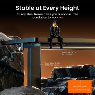 Height Adjustable Electric Standing Desk, 32 x 19 Inches Sit Stand up Desk, Memory Computer Home Office Desk, Black