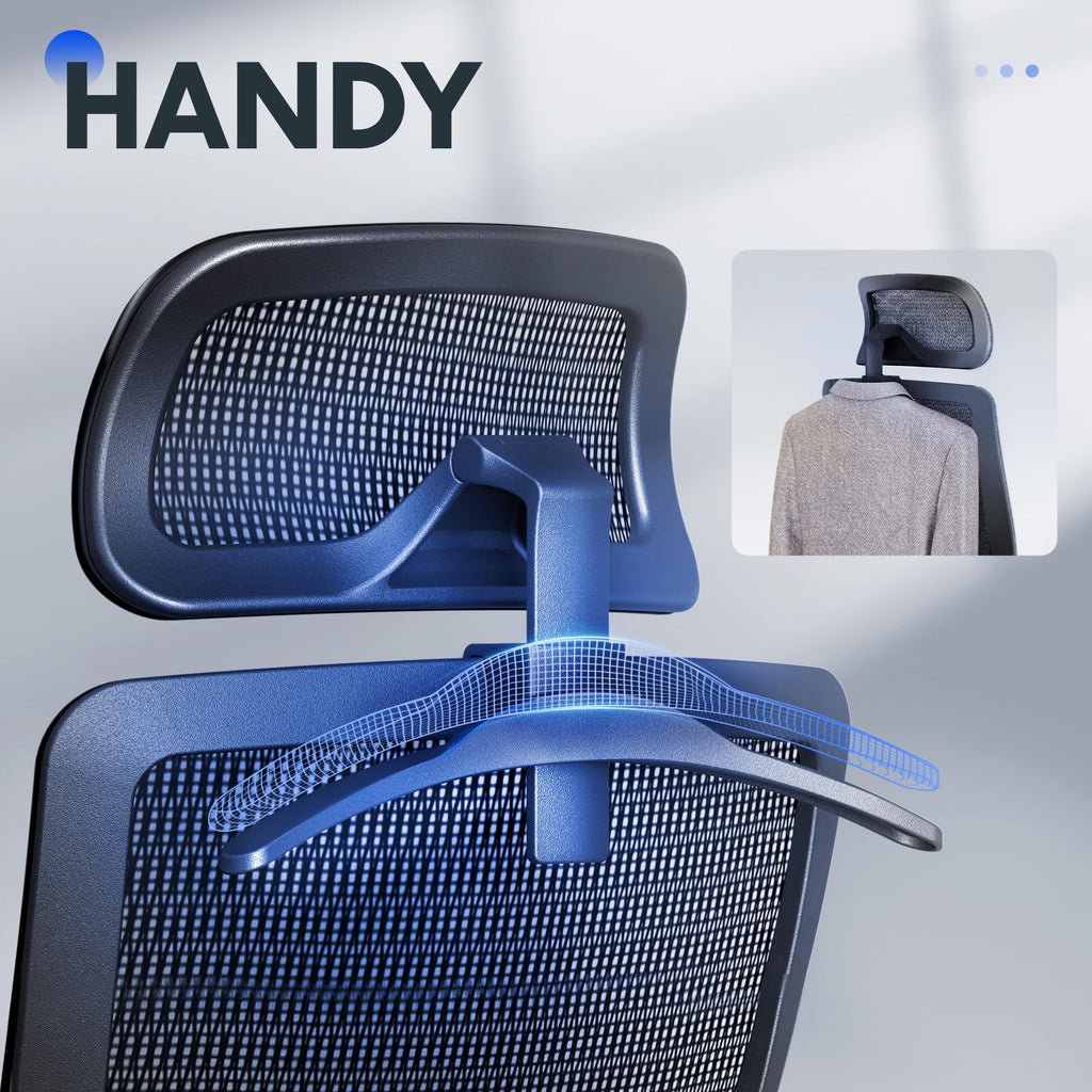 Ergonomic Office Chair High Back Mesh Swivel Computer Chair Home Office Desk Chairs with Wheels Lumbar Support Deep Black