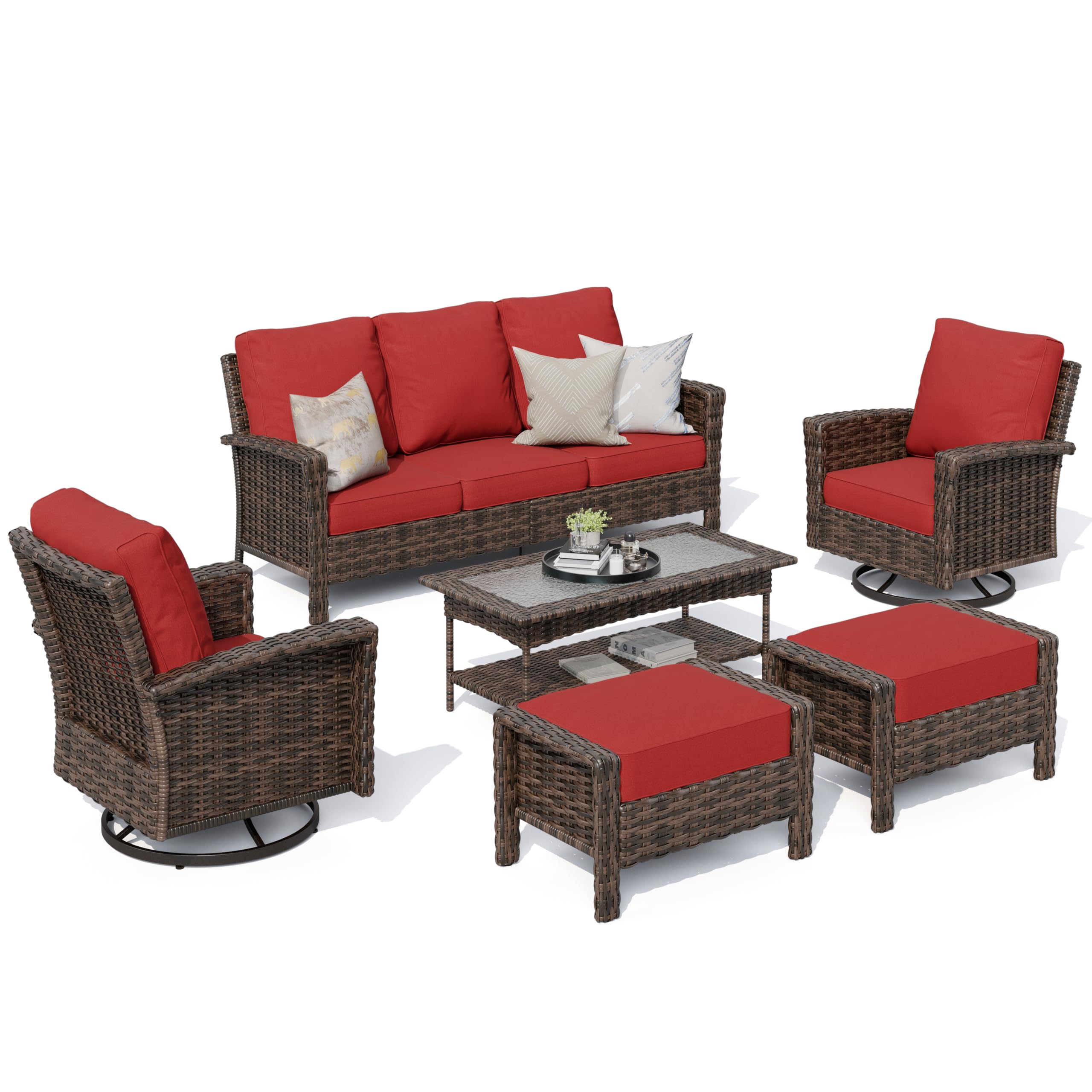 Red Outdoor Furniture Set with 35