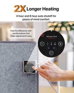 Under Desk Warmer - Silent and Energy Efficient - Personal Under Desk Heater for Legs and Feet - for Office and Home - with Thermostat and Timer