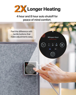 Under Desk Warmer - Silent and Energy Efficient - Personal Under Desk Heater for Legs and Feet - for Office and Home - with Thermostat and Timer