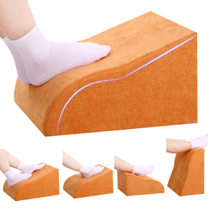 Foot Rest for Under Desk at Work, Ergonomic Under Desk Footrest with Washable Cover for Office, Home & Gaming Leg Elevation Pillow Orange