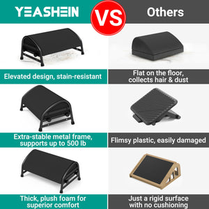 Adjustable Foot Rest for Under Desk at Work, Ergonomic Foot Stools with 7 Positions, Elevated Cushion Under Desk Footrest with Metal Frame, Leg Rest Used for Home, Car, PC Gaming Accessories